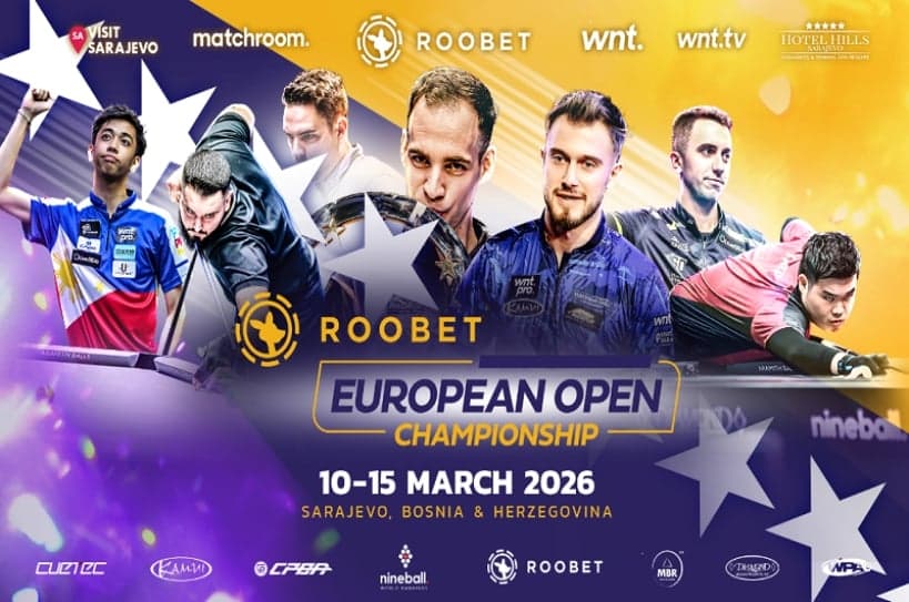 Roobet Revealed As Title Sponsor For European Open Pool Championship