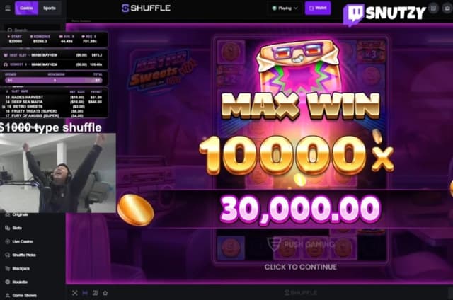 Snutzy Retro Sweets Shuffle Win